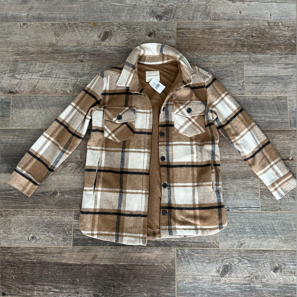 New! Thread and Supply Medium Plaid Shacket